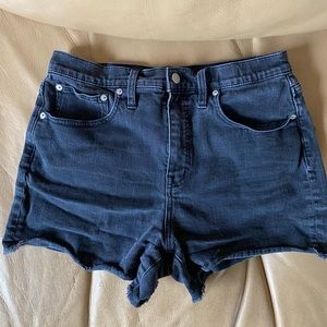 Madewell High Waist Raw Hem Denim Shorts